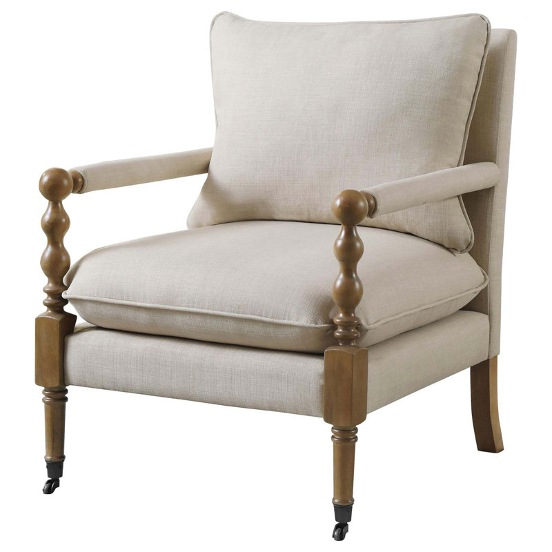 Chaise d'appoint en bois avec pieds tournés