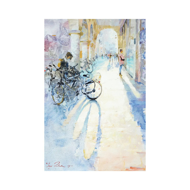 Light Und Shadows In The City by Igor Zhuk - Wrapped Canvas Painting, 20.32 cm H x 30.48 cm W
