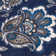 Tapis bleu à motif floral Caffey