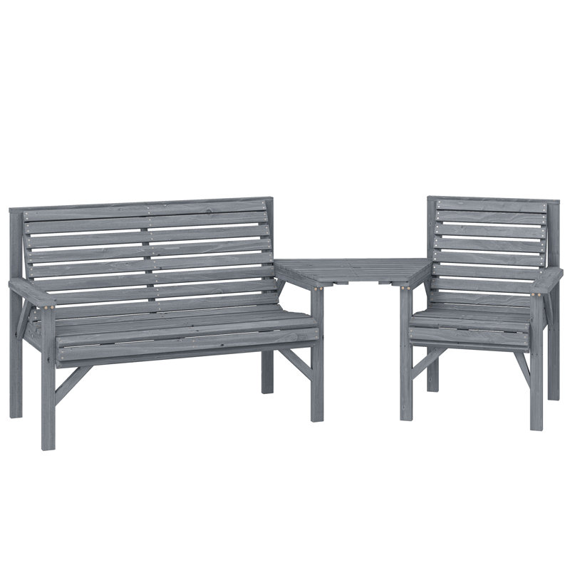Garden Leisure Chair Set, Grey Embossed