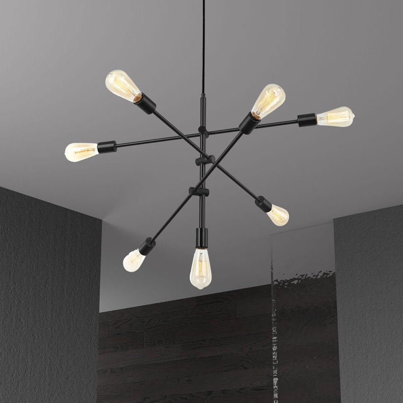 Lustre linéaire moderne Spoutnik 7 lumières Neela