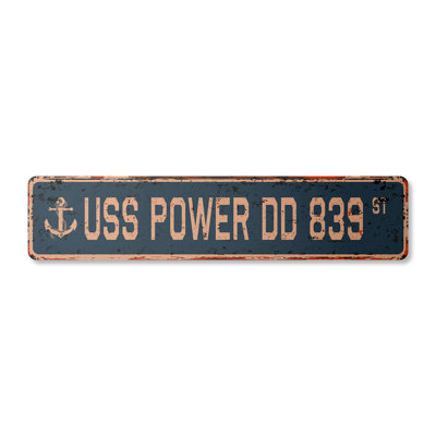 Power Dd 839 Street Sign Heavy Duty Plastic 6" X 24"