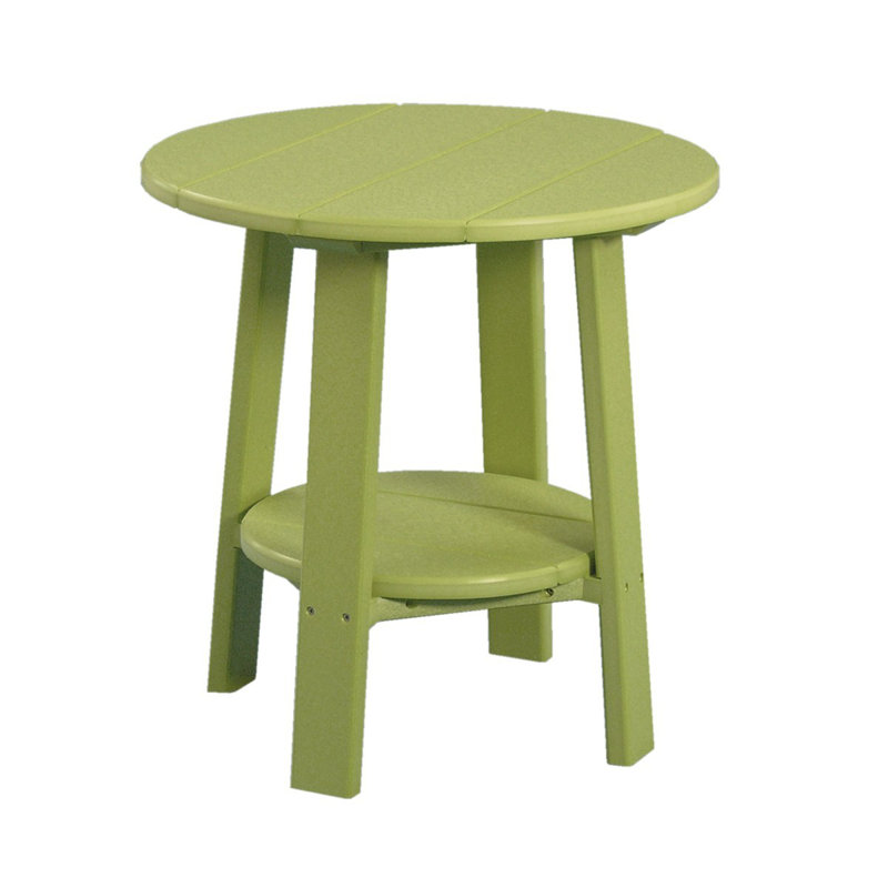 Allicia Round Outdoor Side Table , 21'' in. W 21'' in. D, Lime Green