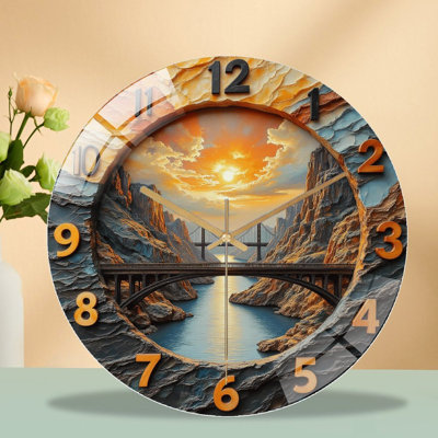 Horloge murale montagne 12 po