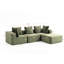 Cube compressé - 33001, entièrement modulaire pour différentes configurations de pièce, sans assemblage, toute la structure, revêtement en velours côtelé doux, structure de salon à 4 sièges, assemblage sur mesure requis, esthétique, mousse-1879008992