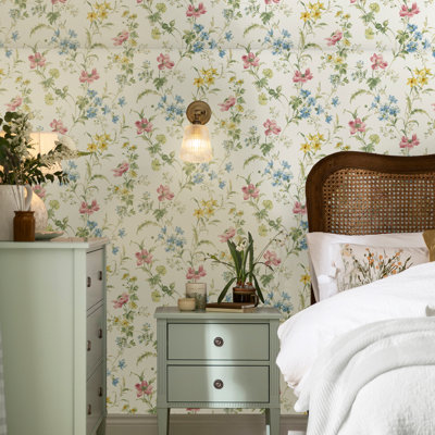 Laura Ashley - Papier peint Poppy Meadow Pale