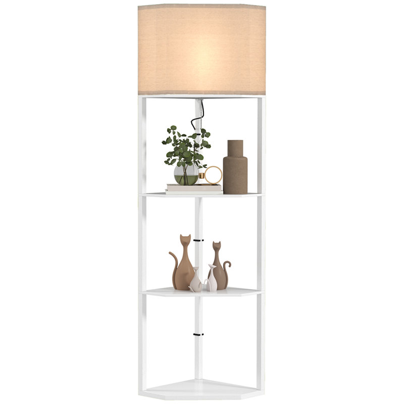 Lacarla 159Cm Column Floor Lamp, White