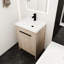 Armoire de salle de bain autoportante de 24 pouces avec lavabo en résine et portes à fermeture douce - meuble-lavabo moderne 24 po-2002604071-2002604073
