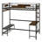 Easy Assembly Loft Bed With Storage And Buckle Fastened Frame Slats