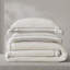 Ensembles de literie 3 pièces de luxe, mélange de lin, design moderne avec détails à bride