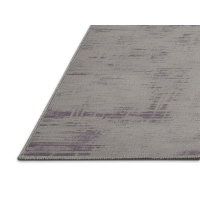 Machine Washable Abstract Gray Area Rug