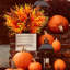 Ensemble de 9 fausses bouquets d'automne mélangés, eucalyptus de couleur orange et rouge avec des fougères et des feuilles de persans, fleurs d'automne artificielles, ensemble