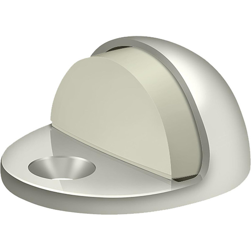 Butée de dôme Deltana DSLP316U26D, profil bas, laiton massif, chrome brossé, Chrome brossé