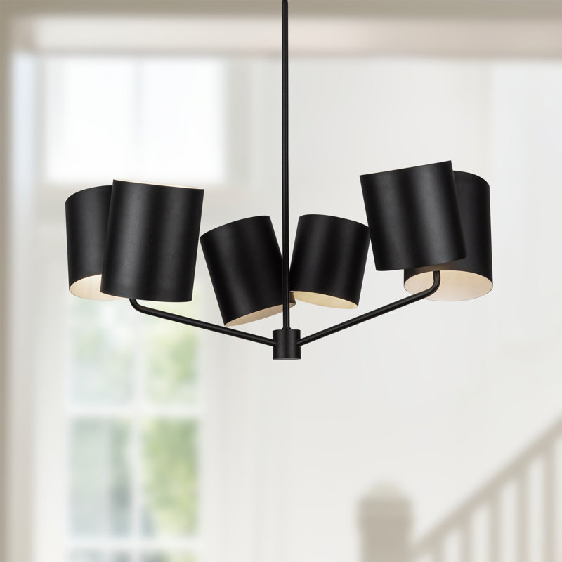 Lustre moderne 30 lumières Keiko, Noir mat