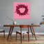 Pink Christmas Wreath Abstract Modern Winter Wall Art Print 1 Piece Wrapped Canvas Wall Art-1300832546