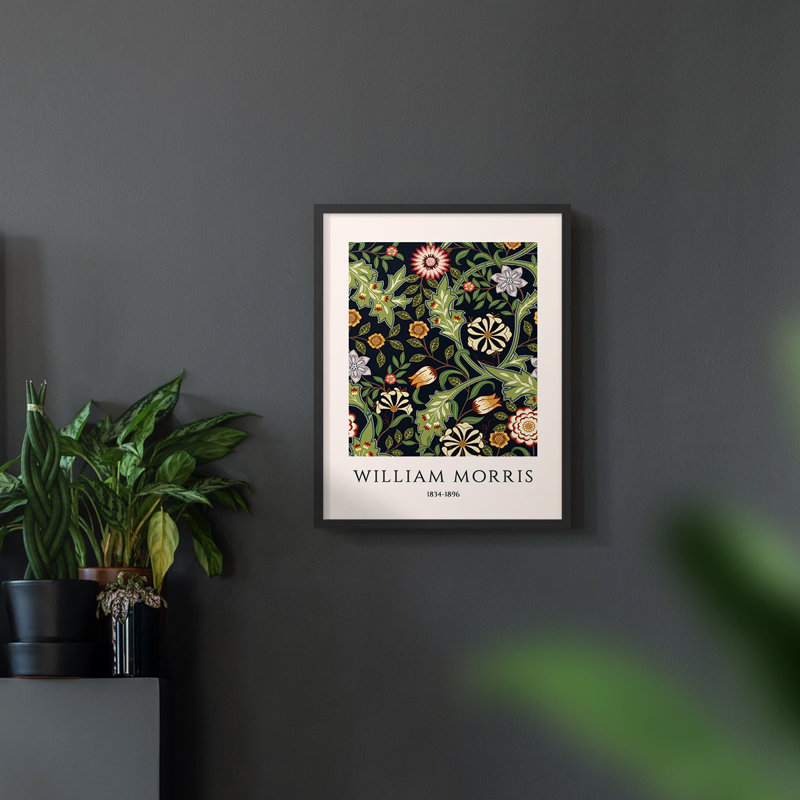 William Morris, reproduction encadrée XXIX, Noir, H 14 po x l 11 po