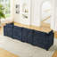 Comfy Cloud Couch Sectional  4 Seat Sofa With 2 Ottoman, Chenille Sofa Sleeper Deep Seat Sofa With Throw Pillows For Living Room
