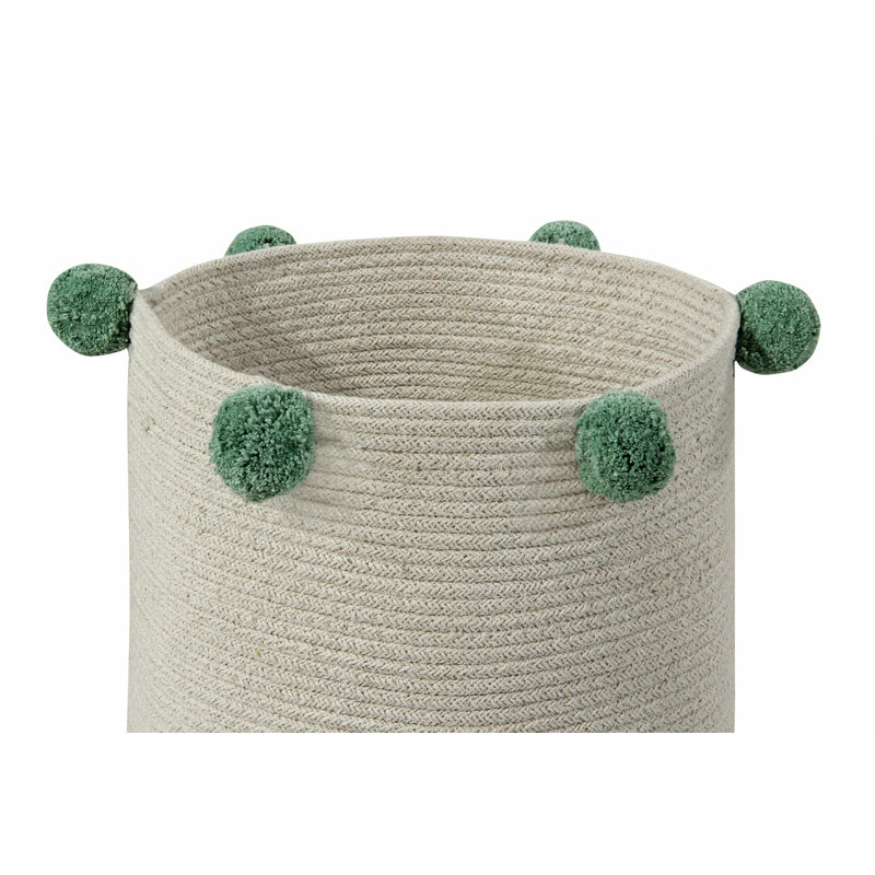 Panier en tissu à bulles, Naturel / vert