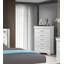 Commode de luxe 1 pièce blanche avec tiroirs et meubles de chambre 5 tiroirs spacieux