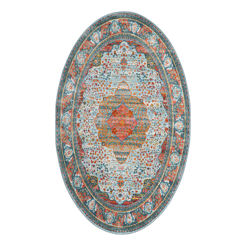 Folmar Oriental Indoor Rug, Oval 7'10" x 10'