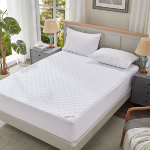 BEDLORE® Noiseless Waterproof Mattress Protector, Hypoallergenic Quilted Washable Mattress Cover, Breathable Mattress Pad with 15-40cm Deep Pocket