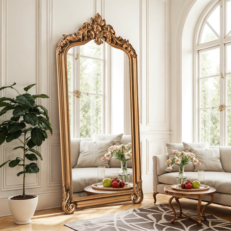 Miroir de plancher pleine longueur, Bronze