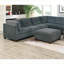 Canapé modulaire sans accoudoirs, mobilier contemporain gris anthracite chenille | Chenille | Gris anthracite