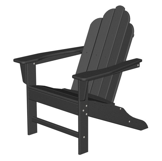 POLYWOOD Long Island Adirondack, Black