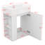 Meuble-lavabo de 20 pouces avec lavabo, meuble de rangement mural simple avec une armoire et 2 tablettes de rangement à gauche-588214559