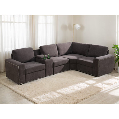 Upholstered L-Shaped Sectional Reversible