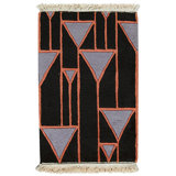 Hand Knotted Wool Area Rug in Multi