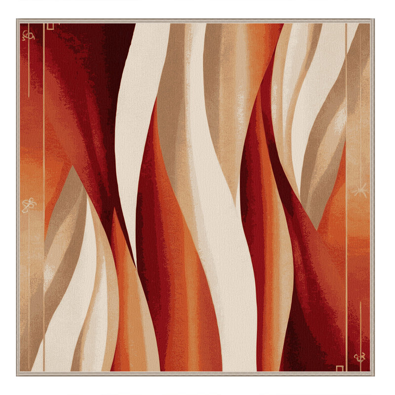 Ochre Peaks Rug, Square 7'