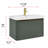 Barkley 30" Floating & Wall-Mounted Single Bathroom Vanity In Vintage Green With Ceramic Integrated Sink And Countertop