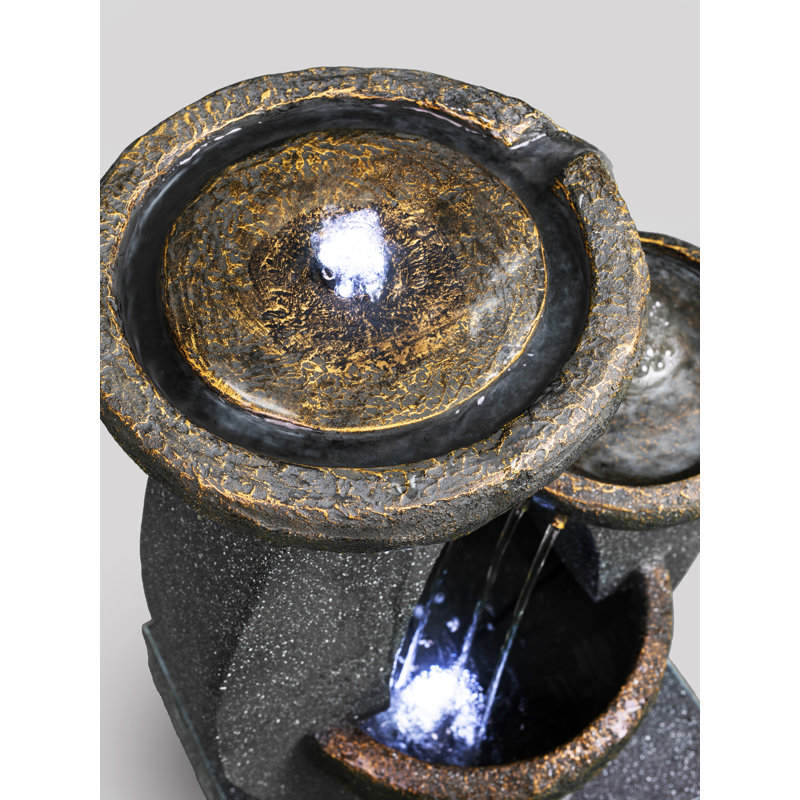 Turney Hand Crafted Weather Resistant Fountain with Light