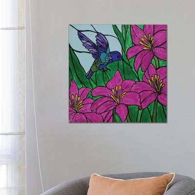 Groovy Little Hummingbird by Rachel Olynuk - Wrapped Canvas Gallery-Wrapped Canvas Giclée