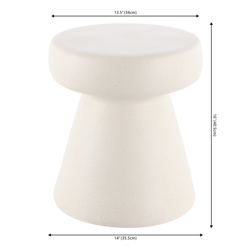 Simmons End Table, White Speckled