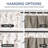 100% Blackout Floral Print Polyester Thermal Insulated Curtains With 12 Metal Rings & 12 Hooks, Pinch Pleat Window Treatments For Bedroom/Living Room (Set of 2)-116634211-116634205