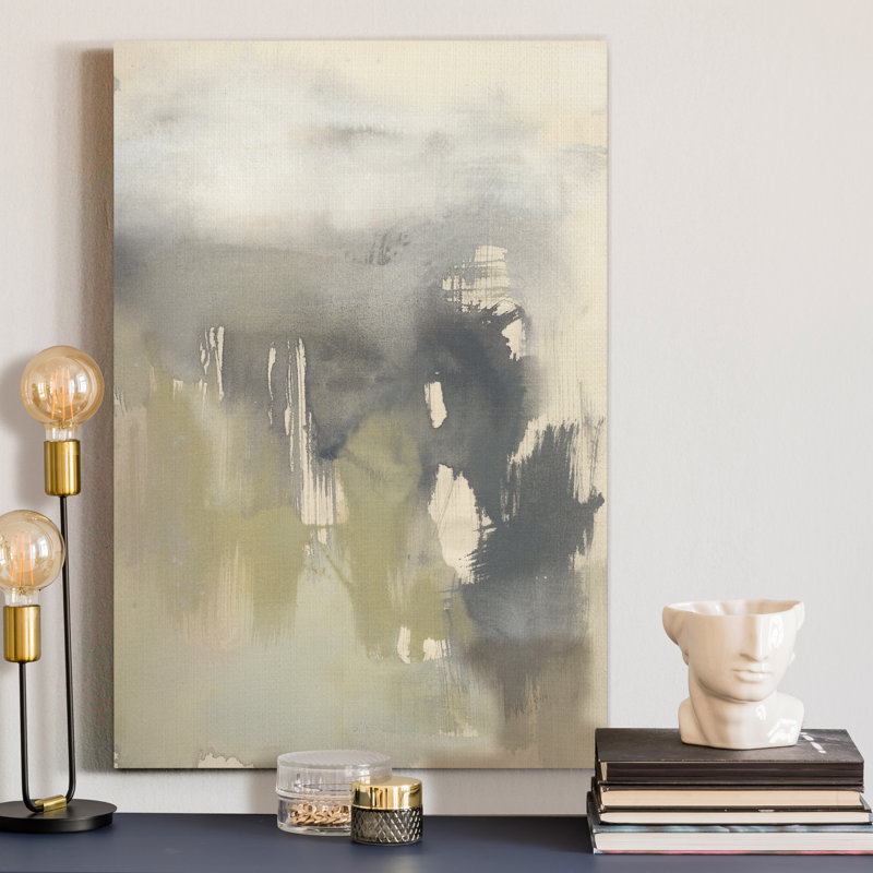«Gold and Gray Exploration IX», reproduction d'art sur toile, H 36 po x l 24 po x P 1 po