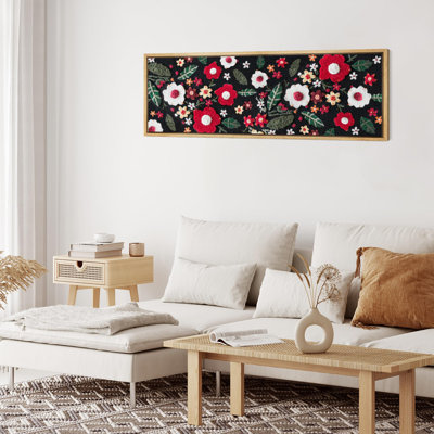 «Vibrant Wildflower Gramma's Garden Blooms Of Reminiscence Floral Botanical», reproduction d'art sur toile
