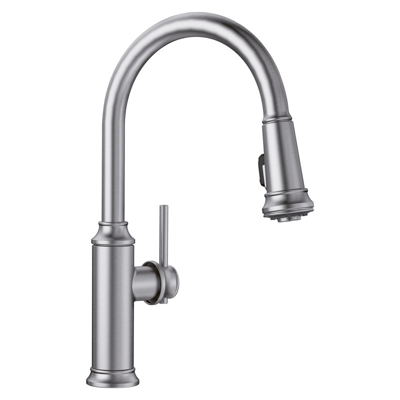 Robinet de cuisine à double jet Empressa, Acier inoxydable