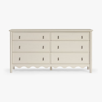 ONDA 6-DRAWER OAK DRESSER, CREAM OAK, 6-DRAWER
