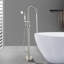 45 1/4 po Robinet de baignoire autoportant à 2 poignées avec pomme de douche à main-111704748