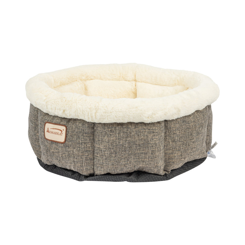 Plaid Bolster Pet Bed