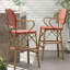 Siège de style français d'extérieur, rouge, siège d'une hauteur de 29,5 po, et siège en aluminium, rouille, ornement de jardin rouge et élément-276948072