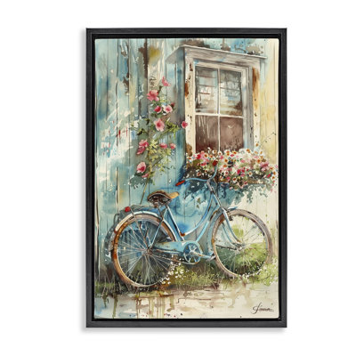  Toile flottante encadrée à vélo par Llyn Spring Gregory