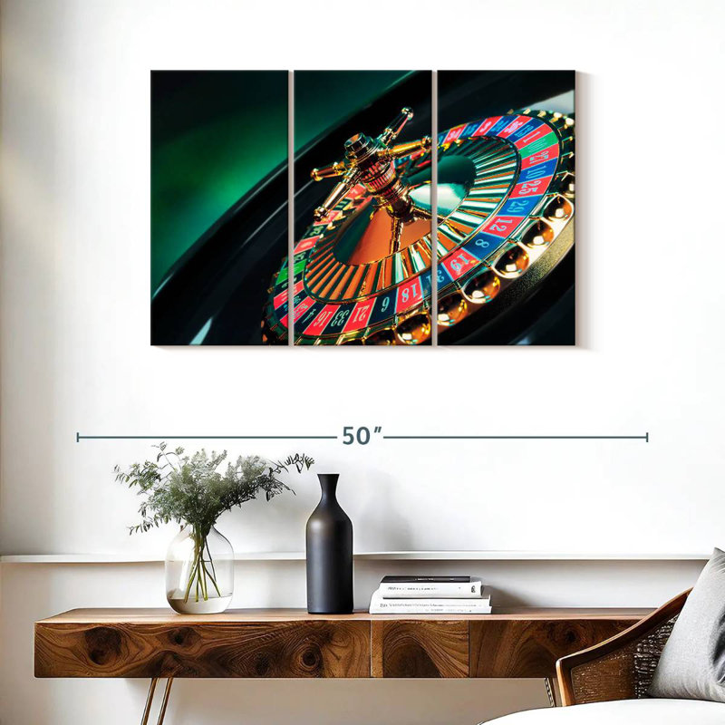 Roue de roulette colorée