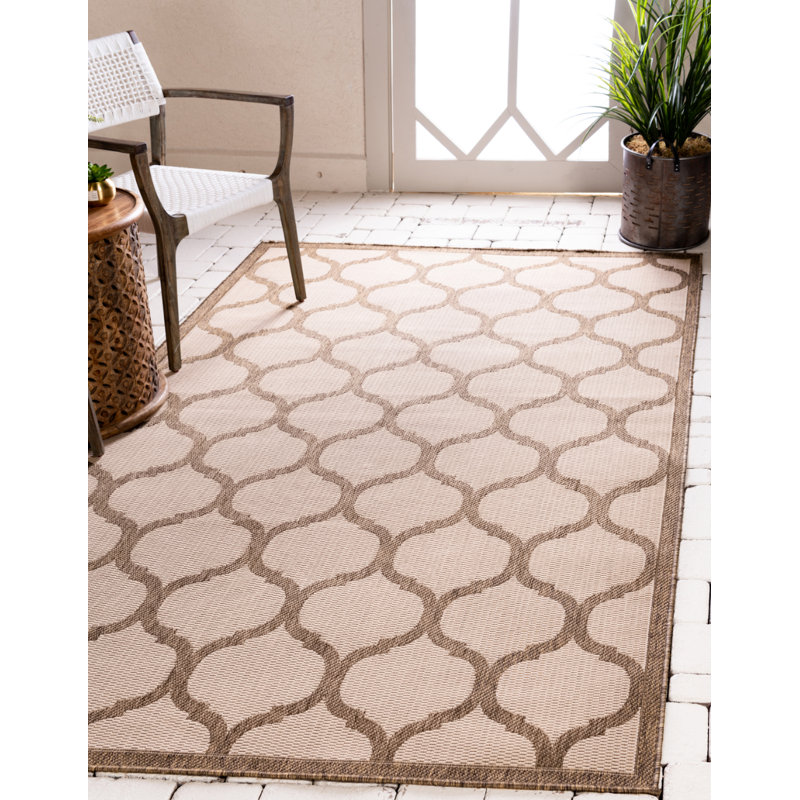 Stanwich Geometric Indoor / Outdoor Rug, Rectangle 7'1" x 10'