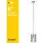 Luminaire suspendu en nickel brossé à 1 lumière Mileigh
