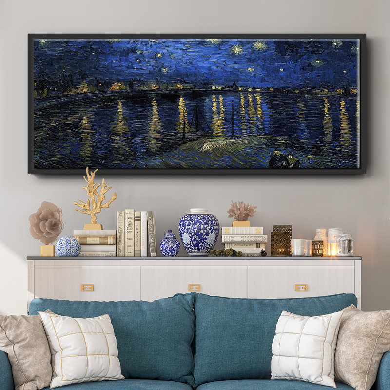 Over the Rhane- Framed Canvas, 12" H x 30" W