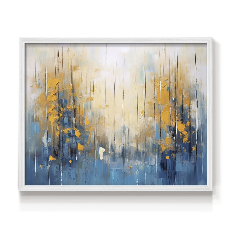 Abstrait, série Cxxxi, reproduction encadrée, Blanc, H 16 po x l 20 po